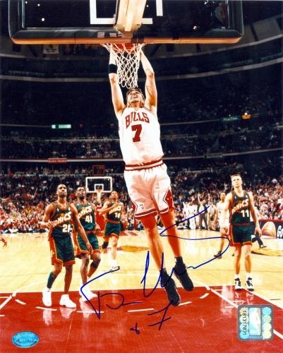 Toni Kukoc Autographed/Hand Signed 8x10 Photo (Chicago Bulls NBA Champion) Image 2 (Slight Crease)
