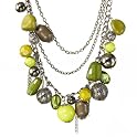 Xhilaration Faceted Cluster Beaded Necklace - 17"