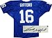 Frank Gifford Autographed Blue Custom Jersey with HOF 77 Inscription
