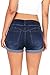 Wax Women's Juniors Stetchy Mid Rise Denim Shorts