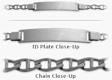 10 Karat White Gold High Polish 7 Inch Baby ID Bracelet