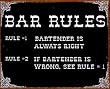 Bar Rules , 15x12
