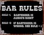 Bar Rules , 15x12 , 15x12