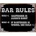 Bar Rules , 15x12 , 15x12