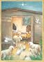 Caspari Early Morning Visitors 20 Holiday Christmas Cards with 20 Envelopes