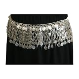 Belly Dance Belt, Standard, Silver Color