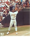 Rickey Henderson Oakland A's Record Breaking Steal 8x10 Photo