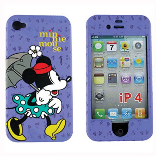 Mobo Disney© Officially Licensed Hard Protector Case featuring Minnie Mouse with Umbrella fits Apple iPhone 4