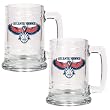 Atlanta Hawks 2pc 15oz Glass Tankard Set - Primary Logo NBA Basketball