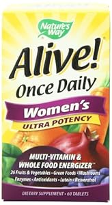 Nature's Way Alive Once Daily Women's Multi Ultra Potency, Tablets, 60-Count