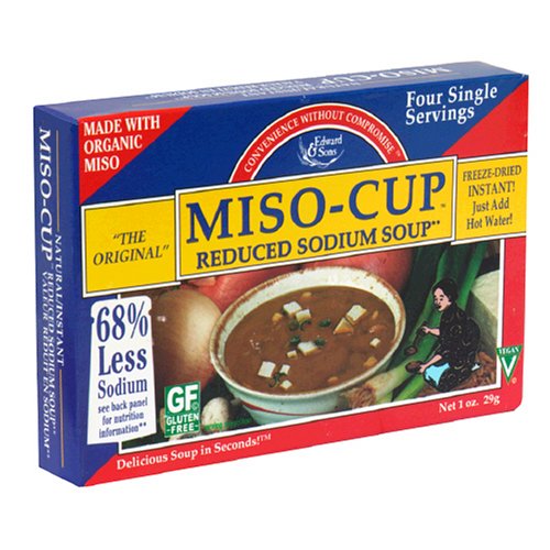 Miso-Cup Reduced Sodium Soup, Single-Serve Envelopes in 4-Count Boxes (Pack of 12) by Miso-Cup