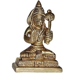Lord Hanuman Collectible Figurines Brass Statues 1.75 x 1.5 x 2.75 inches