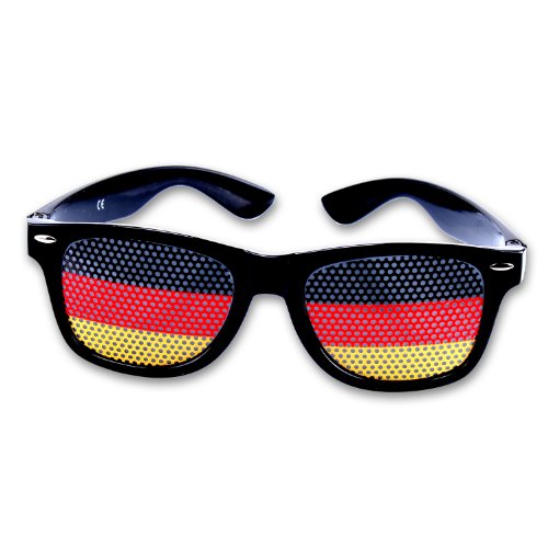 Coole Fanbrille Sonnenbrille WM Deutschland Brille in schwarz rot gold (einzeln)