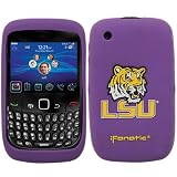 NCAA LSU Tigers Purple BlackBerry Curve 8500 Silicone Case