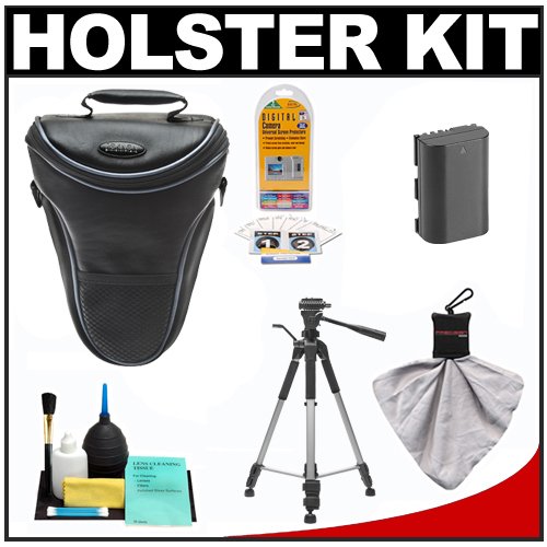 Rokinon Leather-Style Digital SLR Holster Camera Case for Mid-Large Size Zoom Lenses with LP-E6 Battery + Tripod + Accessory Kit for Canon 7D - 60D & 5D Mark II Rokinon Leather-Style Digital SLR Holster Camera Case for Mid-Large Size Zoom Lenses with LP-E6 Battery + Tripod + Accessory Kit for Canon 7D - 60D & 5D Mark II