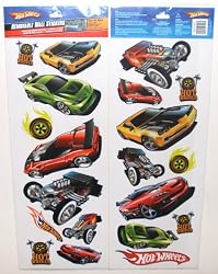Hot Wheels, Set of 20 Removable Wall Stickers, Varying Sizes (1 Set)