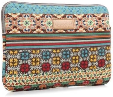 Bohemian Style Canvas Fabric 15-15.6 Inch Laptop / Notebook / MacBook Sleeve Case Bag Cover