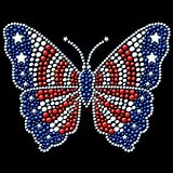 Toddler Sweatshirt : USA Butterfly - Patriotic - Rhinestones