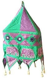 Lampshades Multicolored Applique Embroidered Fabric Indian-Style (clamp041)