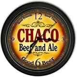 Chaco 's Beer and Ale Black Cascading Pub Style Wall Clock