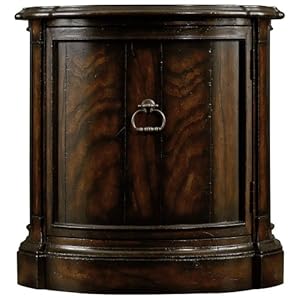 European Farmhouse Tambour Round End Table