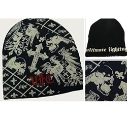 UFC Ultimate Fighting Championship Reversible Black Emblem Beanie Cap Hat
