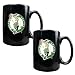 Boston Celtics NBA 2pc Black Ceramic Mug Set - Primary Logo