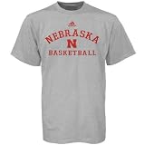 adidas Nebraska Cornhuskers Ash Basketball Practice T-shirt