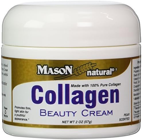 Mason Vitamins Collagen Beauty Cream 100% Pure Collagen Pear Scent, 2-Ounce Jars (Pack of 2) by Mason Vitamins
