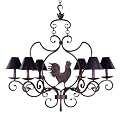 Country French 6-Bulb Chandelier  Large