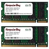 Komputerbay 8 GB (2 x 4GB) PC2-6400 DDR2-800 SoDIMM Dual Channel Laptop Memory Kit