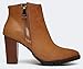Zipper Designer Western Pointed Toe Wooden Heel cowboy Ankle Boot Moto Bootie