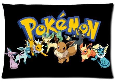Accurate Store Japanese video game Pokemon Zippered Pillow case Covers Standard Size 20"x30" (one side)