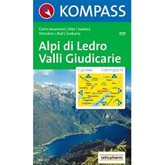 Alpi di Ledro, Valli Giudicarie 1:50.000. Wandern/Rad/Seekarte: 71