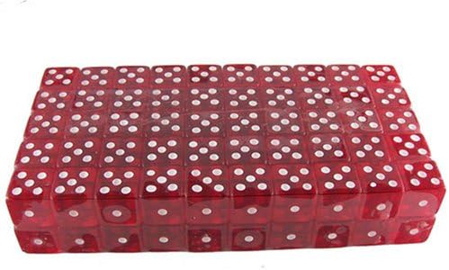 Bluff King 1000 (One Thousand) 19mm 6-Sided Red Gaming Dice, Perfect for Poker Games and Card Games.