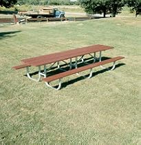 10 Extra Heavy Duty Shelter All Welded Picnic Table With 2" x 10" x 10 Aluminum Planks