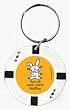 Happy Bunny - They All Know Youre Bluffing - Poker Chip Keychain