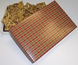 Gourmet Food : Scott's Cakes 1 lb. Pecan Brittle in a Christmas Plaid Box