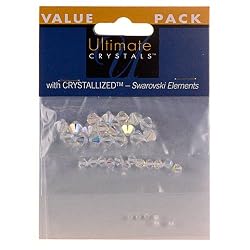 Swarovski Bicone Mix, Crystal AB VP, 36pc Pkg (Pack of 1)