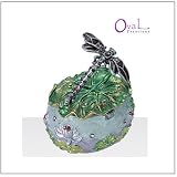 Jewelry Trinket Box with Crystal - Flower with Square Box