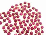 Rose Cut 5mm Ruby Chain in Rose Gold - 34 by Irene Neuwirth