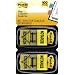 Post-it Message Flags, "Notarize", Yellow, 1-Inch Wide, 50/Dispenser, 2-Dispensers/Pack