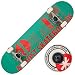 Almost Tuff Times Warning Complete Skateboard - 7.7 in. x 31.0 in. - Teal