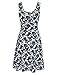 TAM WARE Womens Casual Fit and Flare Floral Sleeveless Dress TWCWD054-GRAY-US L