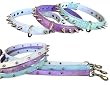 10" inch Spike Leather Dog collar - blue 10" inch Spike Leather Dog collar - blue