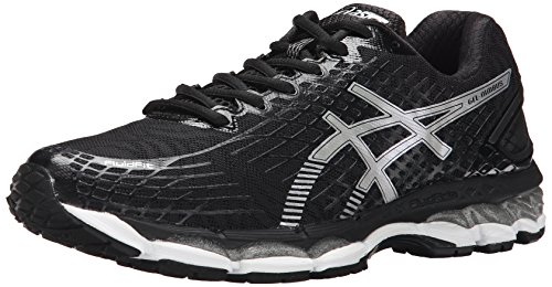 ASICS Men's Gel Nimbus 17 Running Shoe, Black/Silver/Onyx, 8.5 M US