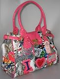 New Ladies Anna Smith NEW YORK Large Designer Handbag Shoulder Bag Teenagers bags Weekend Bag SCHOOL BAG I HEART ANNA SMITH NEW YORK PLUM