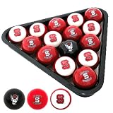 Billiard Pool Balls Set with Cue Ball - NC State