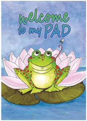 Rain or Shine 18-in x 12.5-in Welcome to My Pad Small Garden Flag