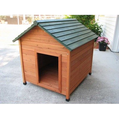 Classic Cedar Dog House Size: Small (27.1″ H x 32.6″ W x 30.6″ D)